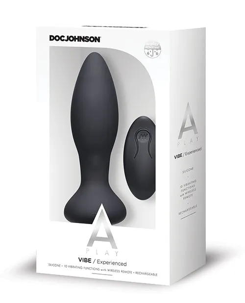 A Play APlay Vibe Experienced Anal Plug with Remote Control Black Anal