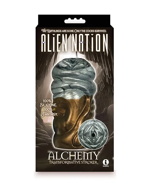 Alien Nation Alien Nation Alchemy Silicone Stroker CopperSilver Male Sex Toys Alien Nation Alien Nation Alchemy Silicone Stroker CopperSilver Male Sex Toys