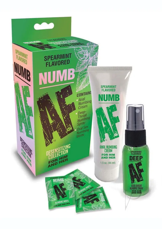 Anal Af Numb AF Kit Spearmint Flavor Set of 3