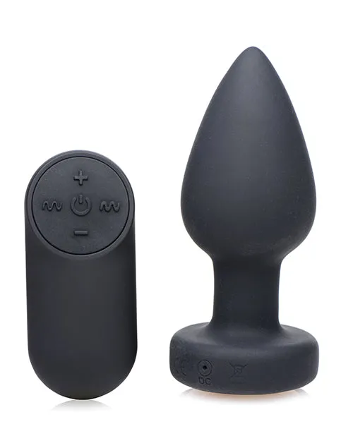 Anal Booty Sparks Booty Sparks Silicone Vibrating LED Plug Small Black