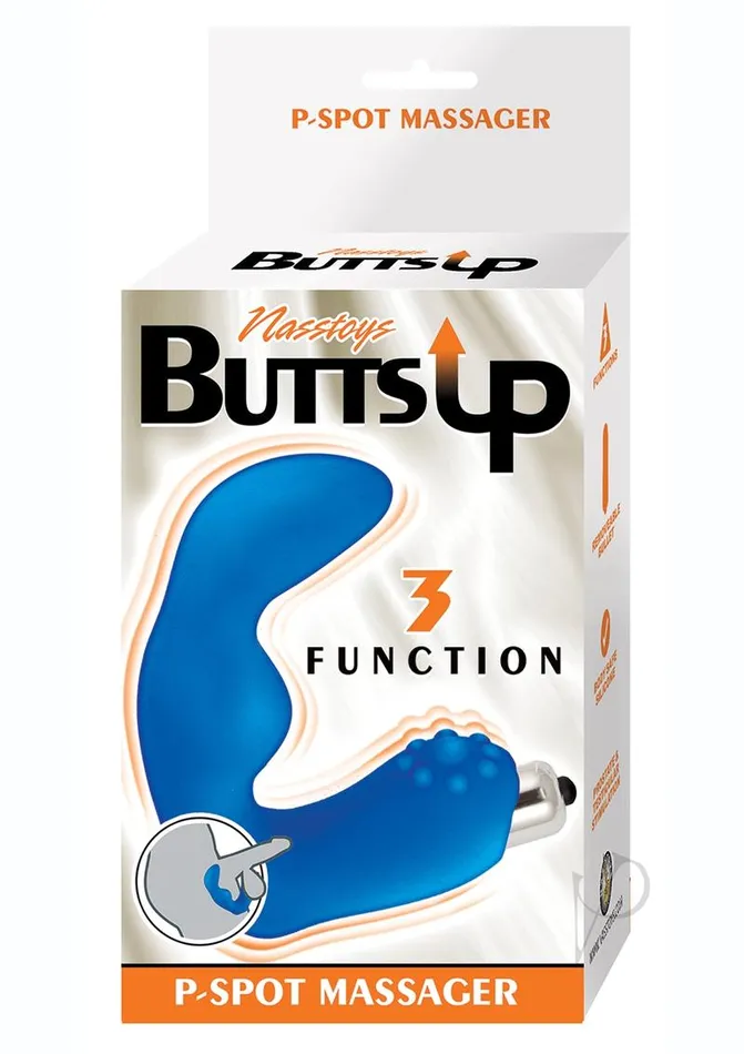 Anal Butts Up Silicone PSpot Prostate Massager Blue Butts Up