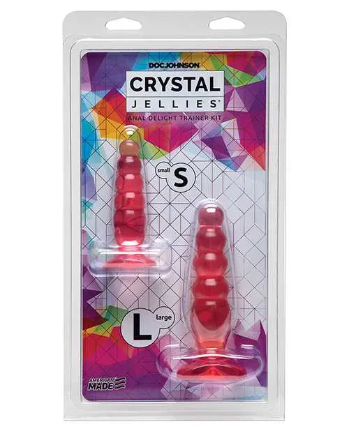 Anal Crystal Jellies Crystal Jellies Anal Delight Trainer Kit Pink