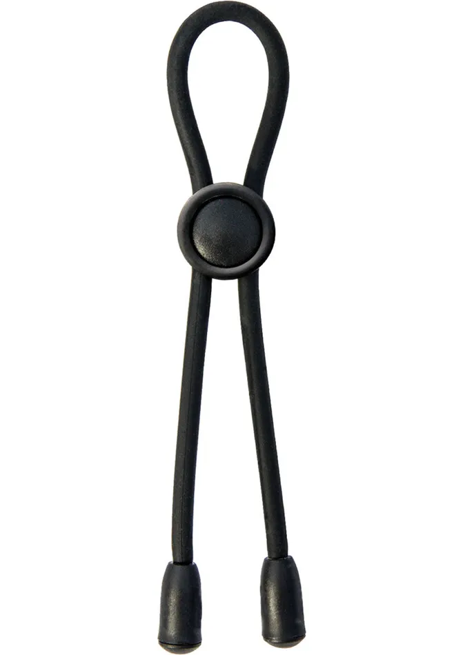 Anal Mack Tuff Mack Tuff Adjustable Silicone Cock Tie Black