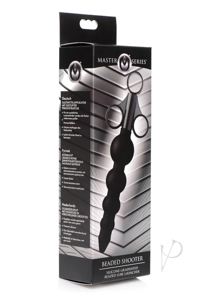 Anal Master Series Silicone Graduated Beads Lubricant Launcher Black Master Series Anal Master Series Silicone Graduated Beads Lubricant Launcher Black Master Series