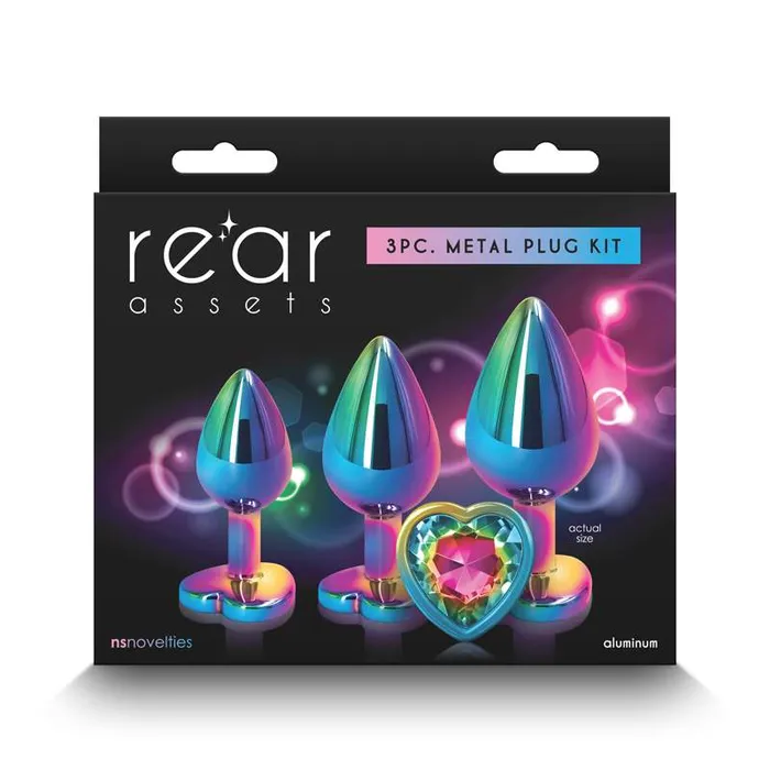 Anal Rear Assets Trainer Kit Rainbow Heart NS Novelties