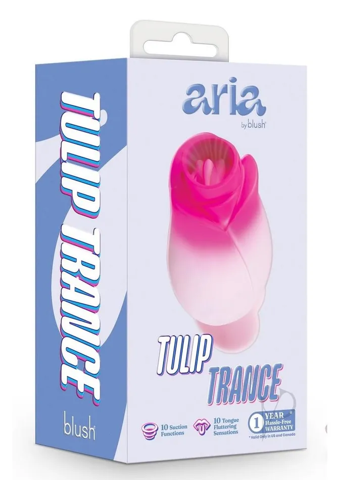 Aria Aria Tulip Trance Rechargeable Silicone Clitoral Stimulator Pink Female Sex Toys Aria Aria Tulip Trance Rechargeable Silicone Clitoral Stimulator Pink Female Sex Toys