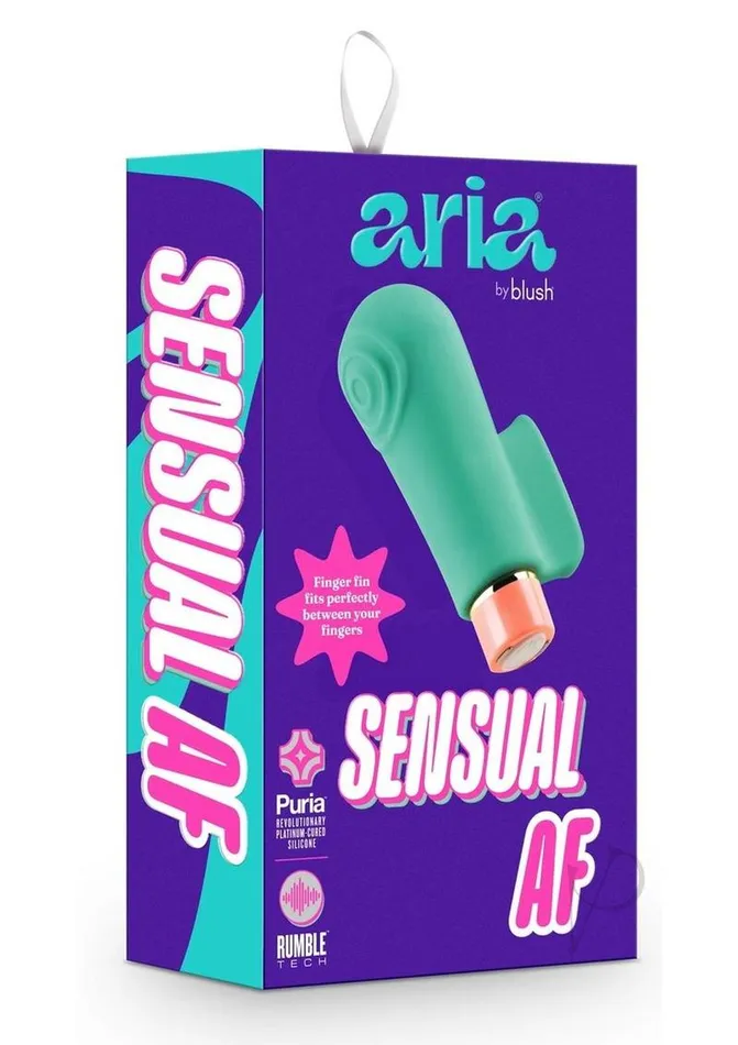 Aria Female Sex Toys Aria Sensual AF Rechargeable Silicone Vibrator Teal