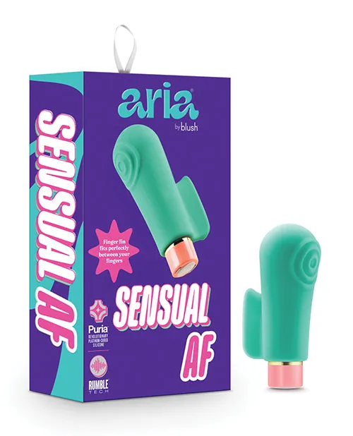 Aria Female Sex Toys Aria Sensual AF Rechargeable Silicone Vibrator Teal