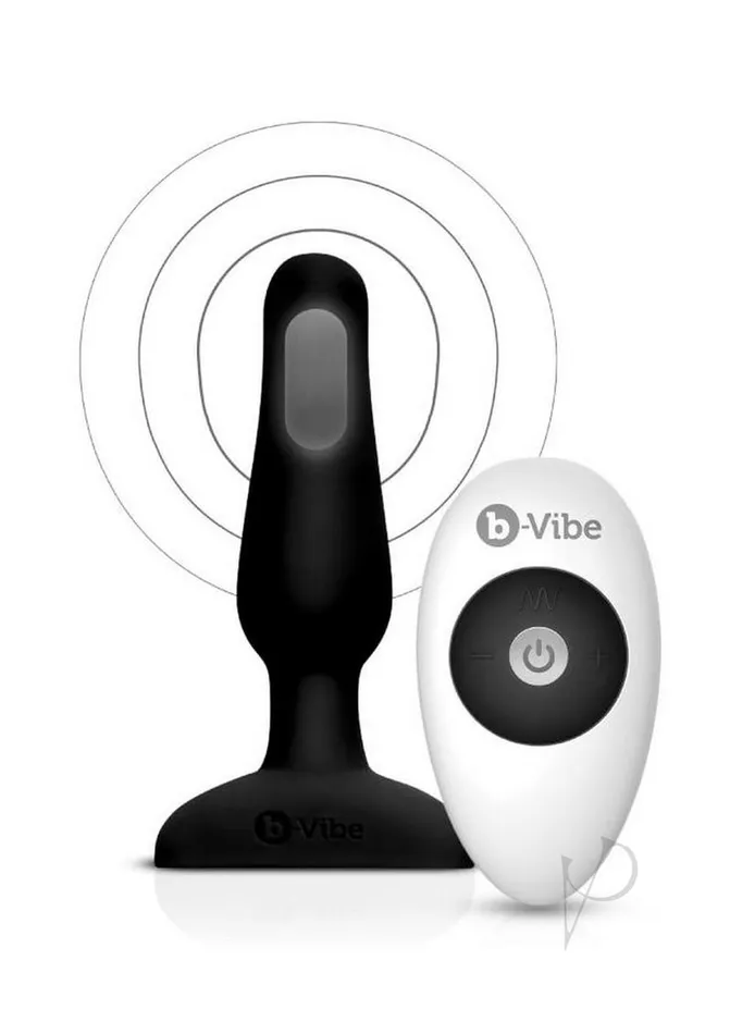 BVibe Novice Plug Rechargeable Silicone Anal Plug with Remote Control Black B Vibe Anal BVibe Novice Plug Rechargeable Silicone Anal Plug with Remote Control Black B Vibe Anal