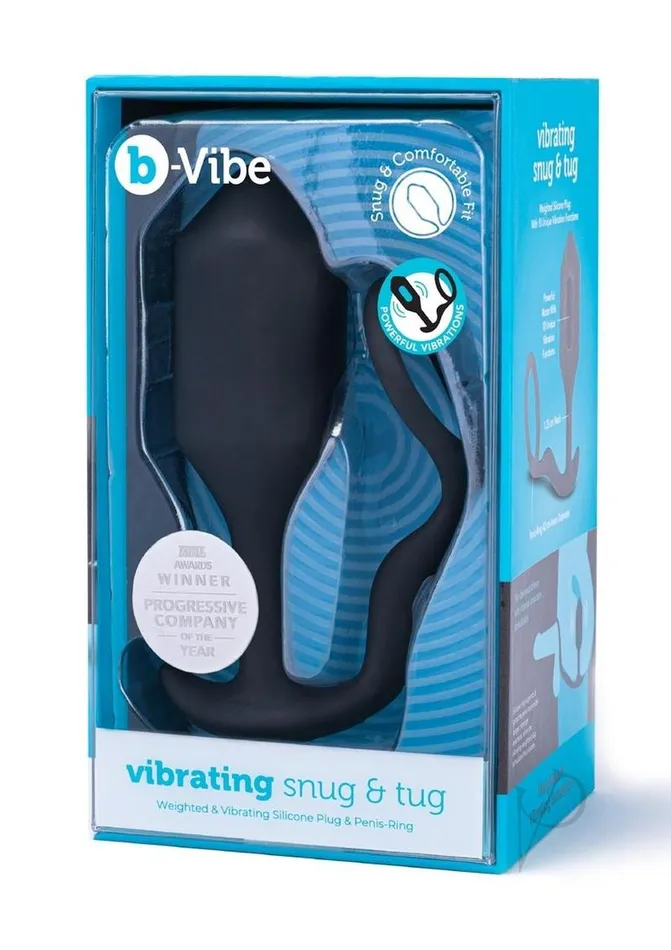 BVibe Vibrating Snug and Tug Rechargeable Silicone Cock Ring andamp Anal Plug XLarge Black B Vibe Male Sex Toys BVibe Vibrating Snug and Tug Rechargeable Silicone Cock Ring andamp Anal Plug XLarge Black B Vibe Male Sex Toys