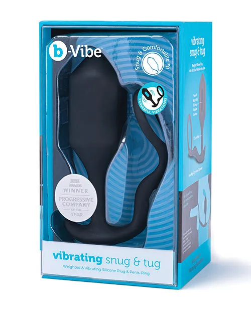 BVibe Vibrating Snug and Tug Rechargeable Silicone Cock Ring andamp Anal Plug XLarge Black B Vibe Male Sex Toys BVibe Vibrating Snug and Tug Rechargeable Silicone Cock Ring andamp Anal Plug XLarge Black B Vibe Male Sex Toys