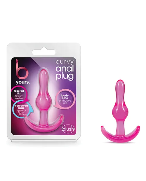 B Yours B Yours Curvy Butt Plug Pink Anal B Yours B Yours Curvy Butt Plug Pink Anal