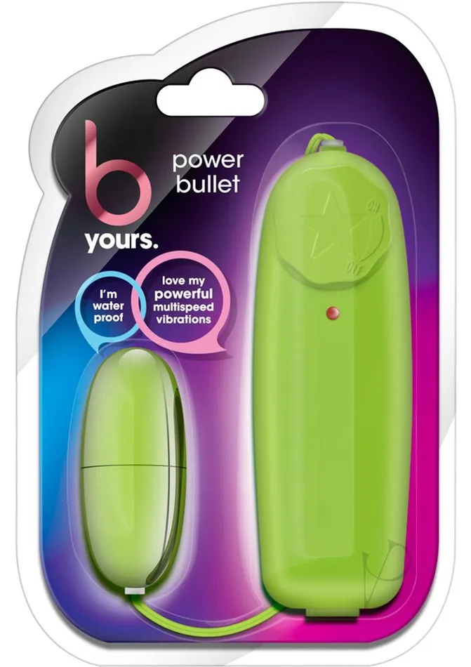 B Yours Power Bullet with Wired Remote Control Lime B Yours Female Sex Toys