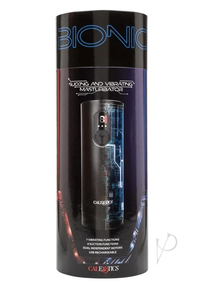Bionic Sucking and Vibrating Rechargeable Anal Masturbator Black Bionic Male Sex Toys Bionic Sucking and Vibrating Rechargeable Anal Masturbator Black Bionic Male Sex Toys