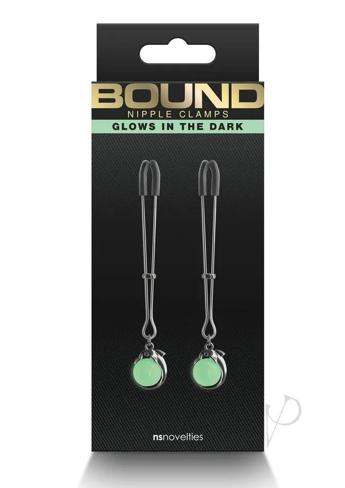 Bound Female Sex Toys Bound Nipple Clamps G1 Iron Glow in the Dark Gray