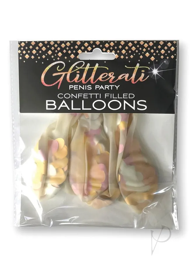 Candyprints Party Male Sex Toys Glitterati Penis Party Confetti Filled Balloons 5 Pack Candyprints Party Male Sex Toys Glitterati Penis Party Confetti Filled Balloons 5 Pack