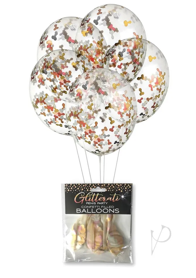 Candyprints Party Male Sex Toys Glitterati Penis Party Confetti Filled Balloons 5 Pack Candyprints Party Male Sex Toys Glitterati Penis Party Confetti Filled Balloons 5 Pack