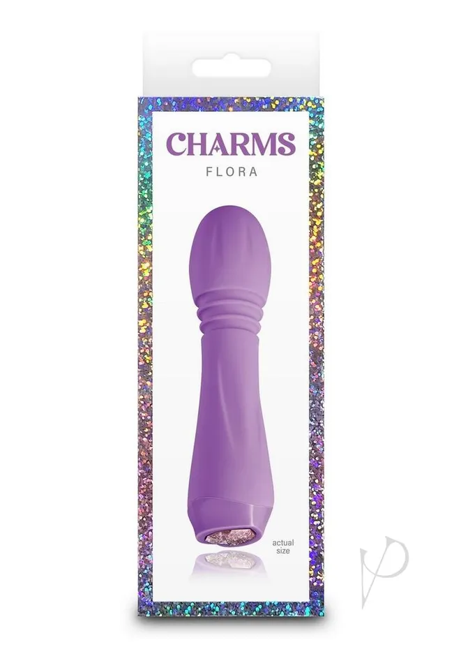 Charms Female Sex Toys Charms Flora Rechargeable Silicone Mini Vibrator Purple Charms Female Sex Toys Charms Flora Rechargeable Silicone Mini Vibrator Purple
