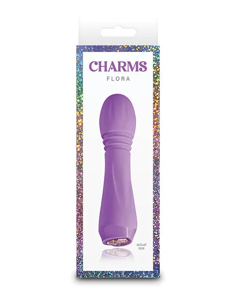 Charms Female Sex Toys Charms Flora Rechargeable Silicone Mini Vibrator Purple Charms Female Sex Toys Charms Flora Rechargeable Silicone Mini Vibrator Purple