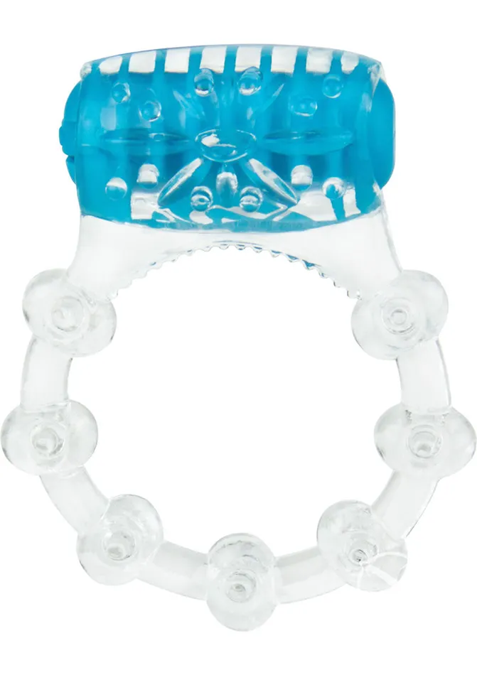 Color Pop Male Sex Toys Color Pop Quickie Screaming O Vibrating Ring Silicone Cock Ring Blue