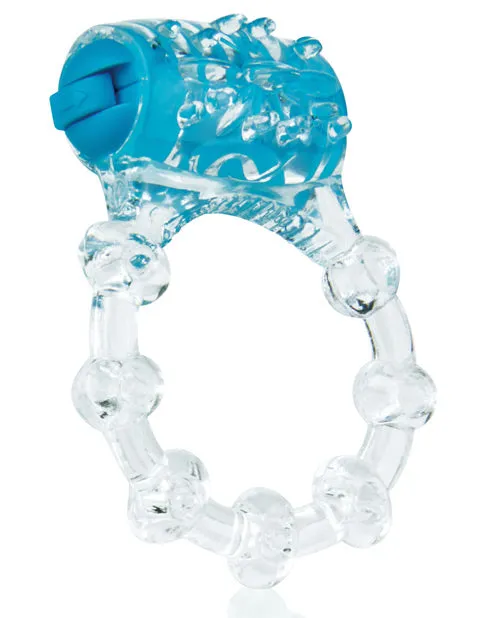 Color Pop Male Sex Toys Color Pop Quickie Screaming O Vibrating Ring Silicone Cock Ring Blue