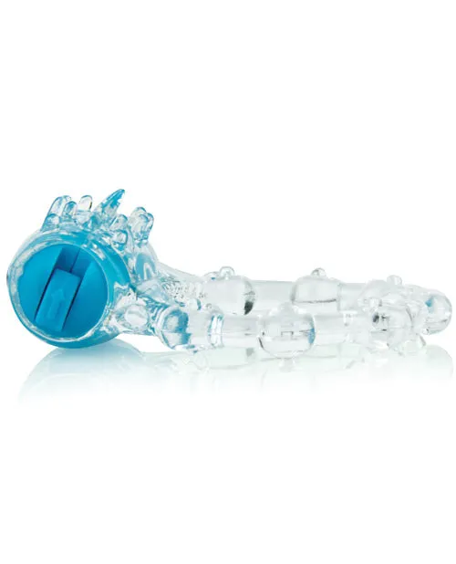 Color Pop Male Sex Toys Color Pop Quickie Screaming O Vibrating Ring Silicone Cock Ring Blue
