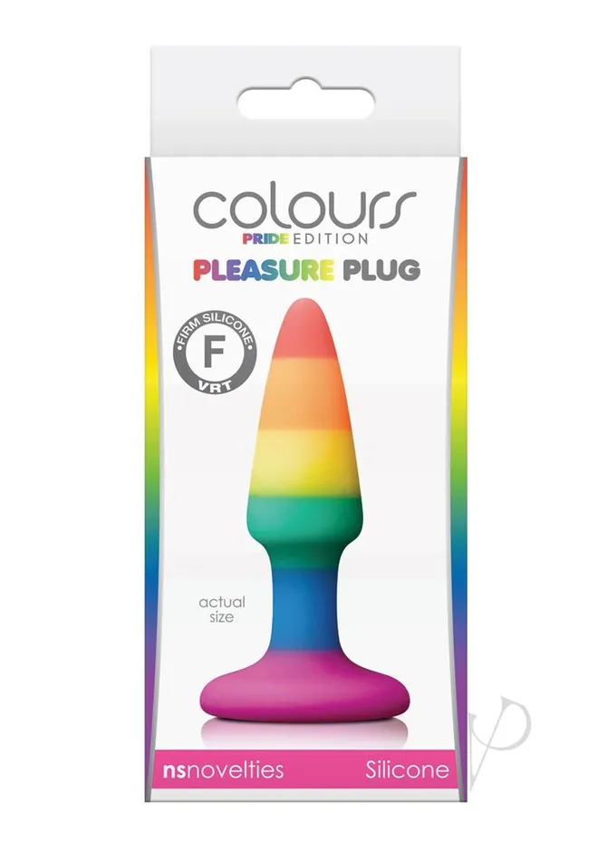 Colours Pleasure Plug Pride Editon Silicone Butt Plug Mini Rainbow Colours Anal Colours Pleasure Plug Pride Editon Silicone Butt Plug Mini Rainbow Colours Anal