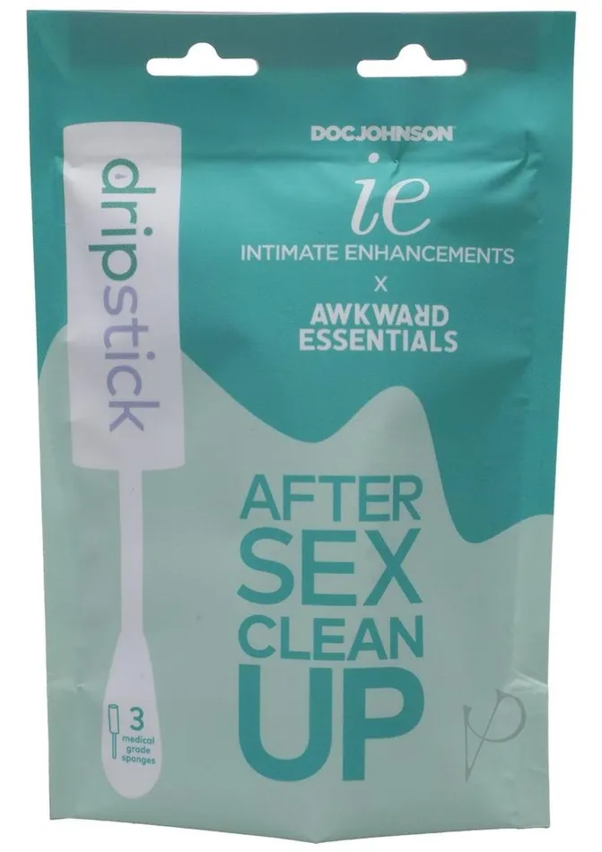 Couples Doc Johnson Intimate Enhancements Awkward Essentials Dripsticks After Sex Clean Up Bag 3 per Pack Couples Doc Johnson Intimate Enhancements Awkward Essentials Dripsticks After Sex Clean Up Bag 3 per Pack