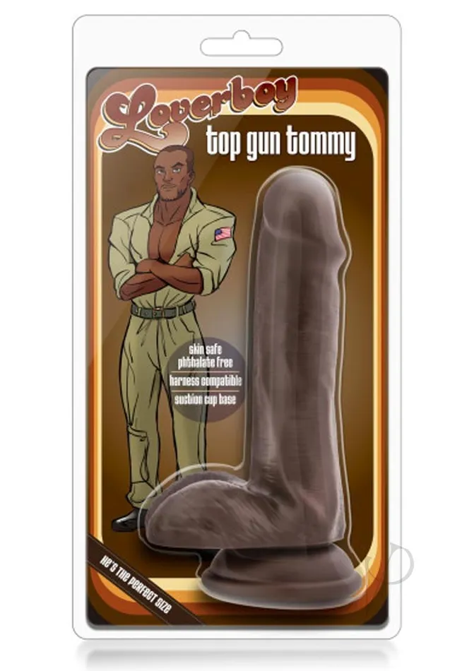 Coverboy Female Sex Toys Coverboy Top Gun Tommy Dildo with Balls 65in Chocolate Coverboy Female Sex Toys Coverboy Top Gun Tommy Dildo with Balls 65in Chocolate
