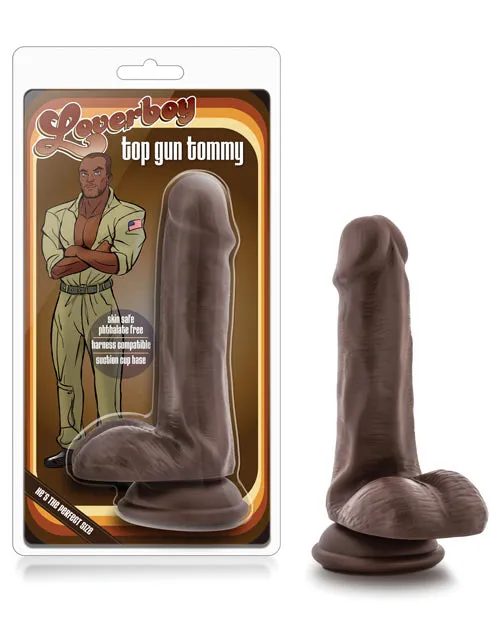Coverboy Female Sex Toys Coverboy Top Gun Tommy Dildo with Balls 65in Chocolate Coverboy Female Sex Toys Coverboy Top Gun Tommy Dildo with Balls 65in Chocolate