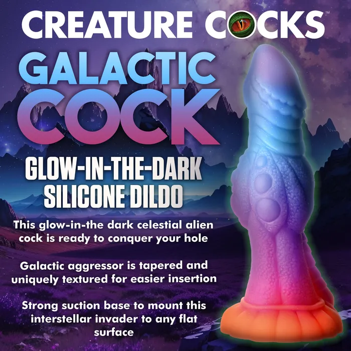 Creature Cocks Dildos Galactic Cock Alien Creature GlowintheDark Silicone Dildo
