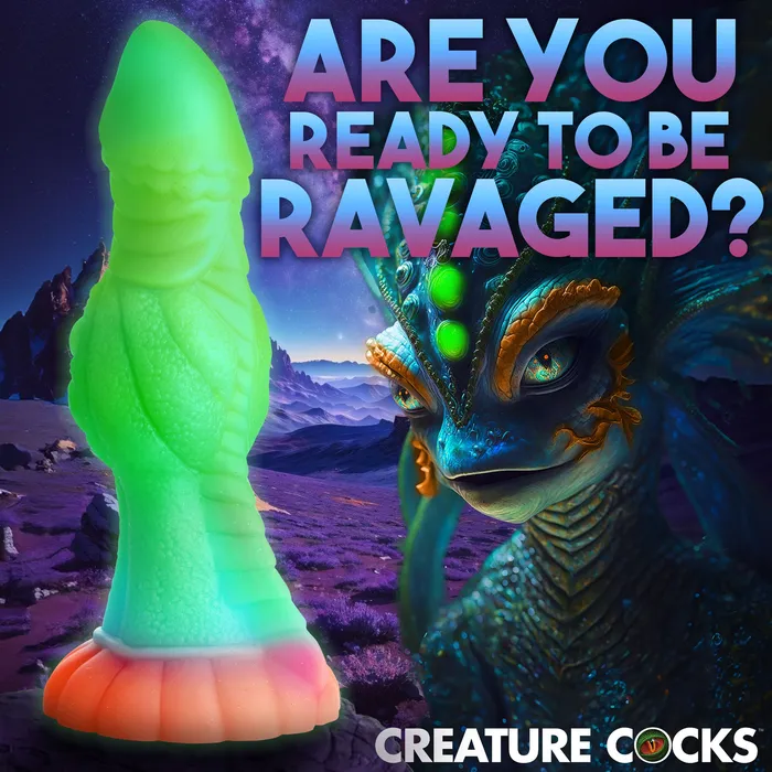 Creature Cocks Dildos Galactic Cock Alien Creature GlowintheDark Silicone Dildo