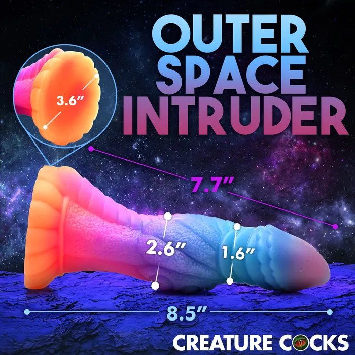 Creature Cocks Dildos Galactic Cock Alien Creature GlowintheDark Silicone Dildo