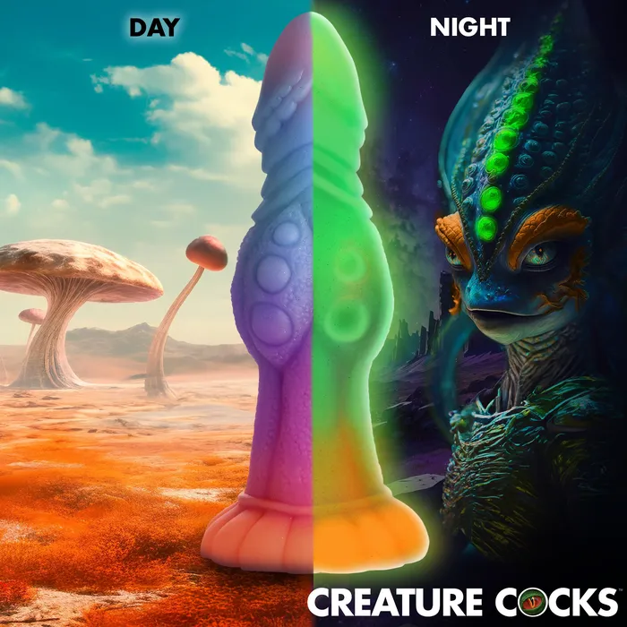 Creature Cocks Dildos Galactic Cock Alien Creature GlowintheDark Silicone Dildo