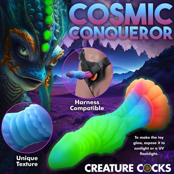 Creature Cocks Dildos Galactic Cock Alien Creature GlowintheDark Silicone Dildo