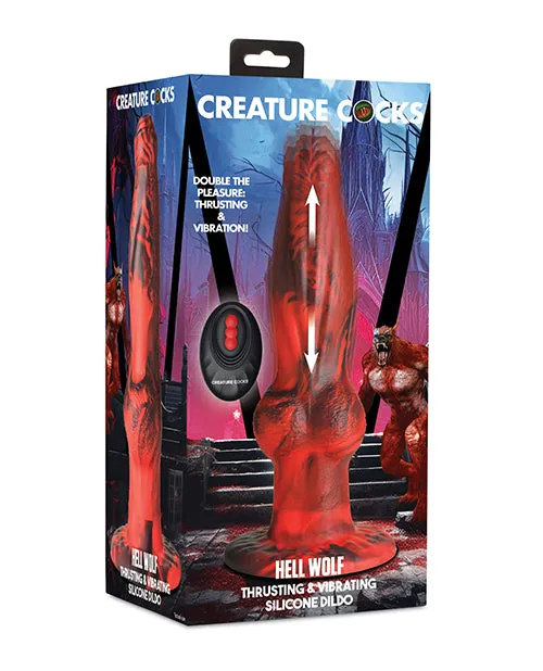 Creature Cocks Vibrators Creature Cocks Hell Wolf Silicone Rechargeable Thrusting and Vibrating Dildo RedBlack Creature Cocks Vibrators Creature Cocks Hell Wolf Silicone Rechargeable Thrusting and Vibrating Dildo RedBlack