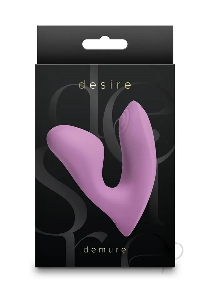 Desire Demure Rechargeable Silicone Wearable Dual Motor Vibrator with Clitoral Stimulator Lavender Desire Female Sex Toys Desire Demure Rechargeable Silicone Wearable Dual Motor Vibrator with Clitoral Stimulator Lavender Desire Female Sex Toys