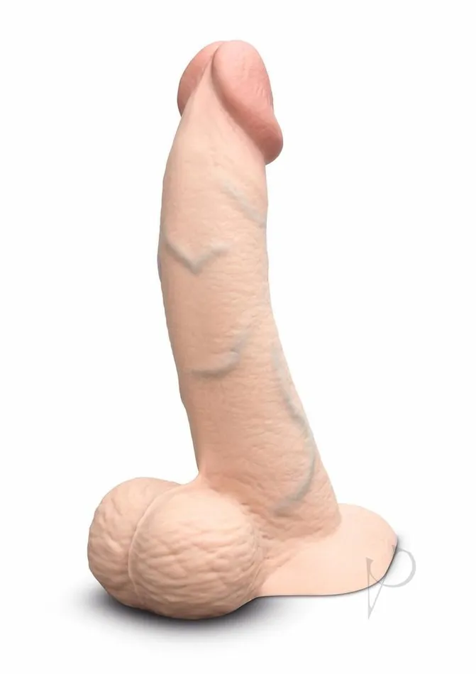 Dildos B Vibe BVibe Slipskin Realistic Silicone Curved Dildo 8in Vanilla