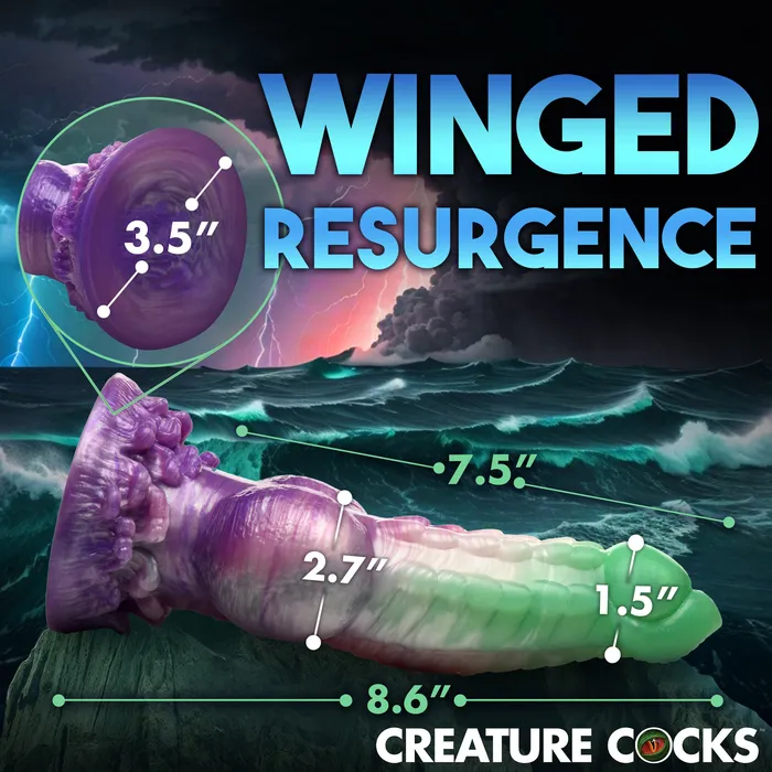 Dildos Creature Cocks Aqua Phoenix Silicone Dildo