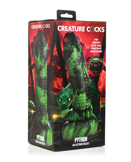 Dildos Creature Cocks Creature Cocks Python Silicone Dildo GreenBlackRed
