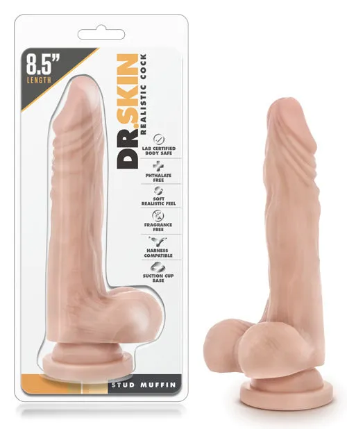 Dildos Dr Skin Dr Skin Silver Collection Stud Muffin Dildo 85in Vanilla Dildos Dr Skin Dr Skin Silver Collection Stud Muffin Dildo 85in Vanilla