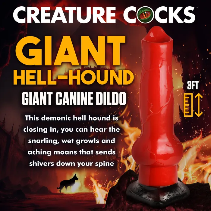 Dildos Giant HellHound Canine 3ft Dildo Creature Cocks