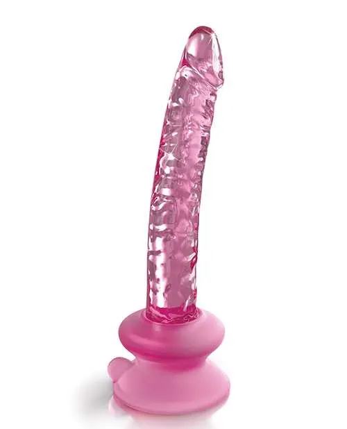 Dildos Icicles No 86 Glass Wand with Bendable Silicone Suction Cup Pink Icicles