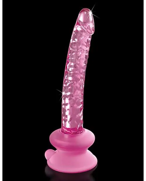 Dildos Icicles No 86 Glass Wand with Bendable Silicone Suction Cup Pink Icicles
