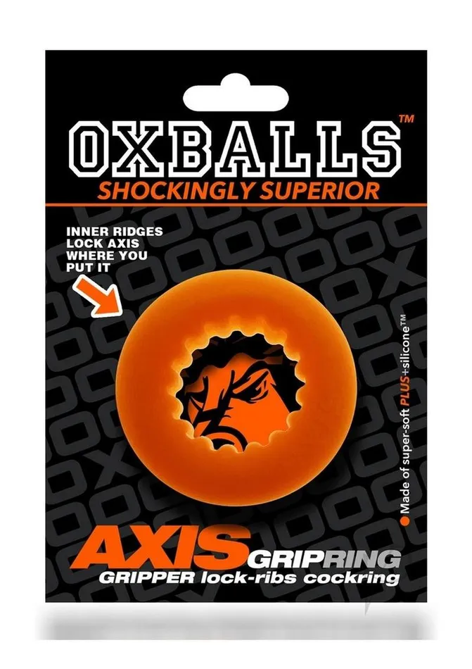 Dildos Oxballs Oxballs Axis Rib Griphold Cock Eing Orange Ice