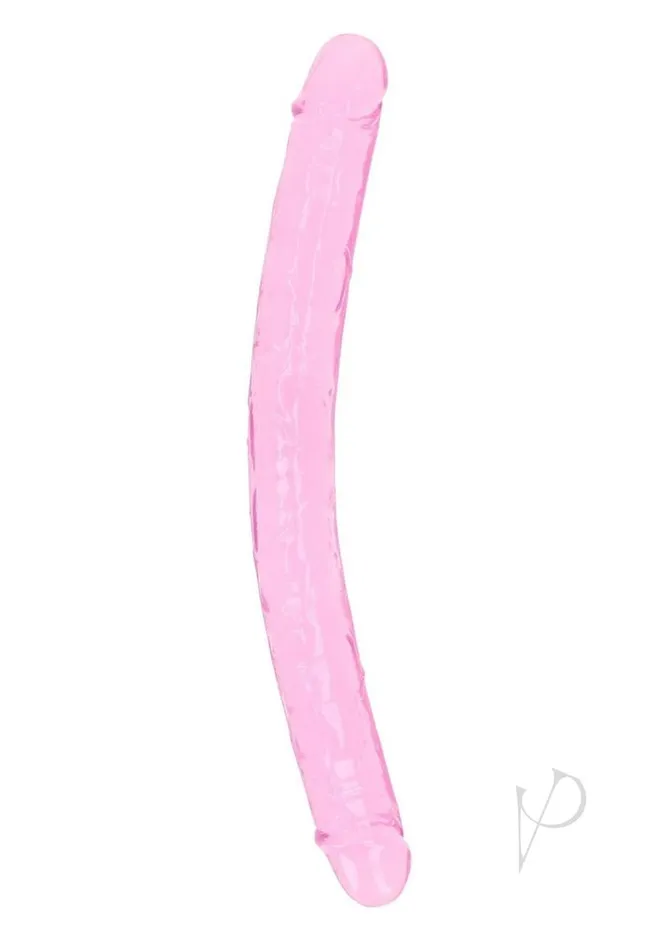 Dildos Real Rock RealRock Crystal Clear Double Dong 18in Pink