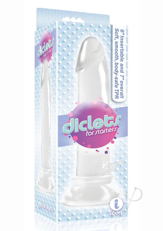 Dildos The 9s Diclets Jelly Dildo 7in Clear The 9s