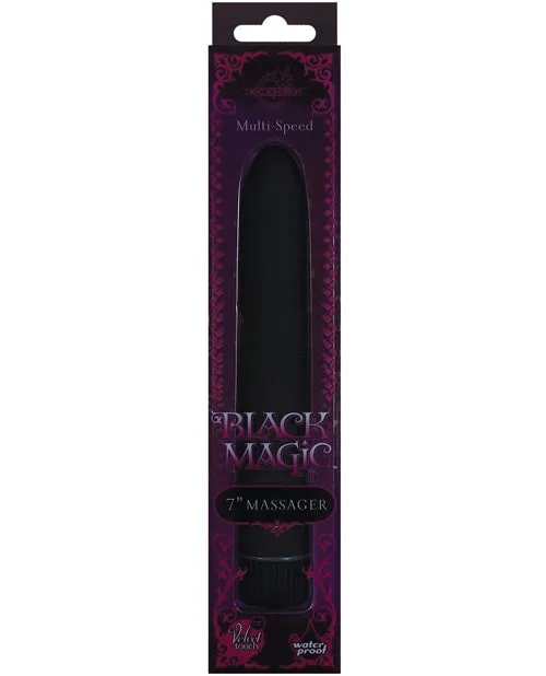 Doc Johnson Black Magic Velvet Touch Vibrator Waterproof 7in Black Vibrators