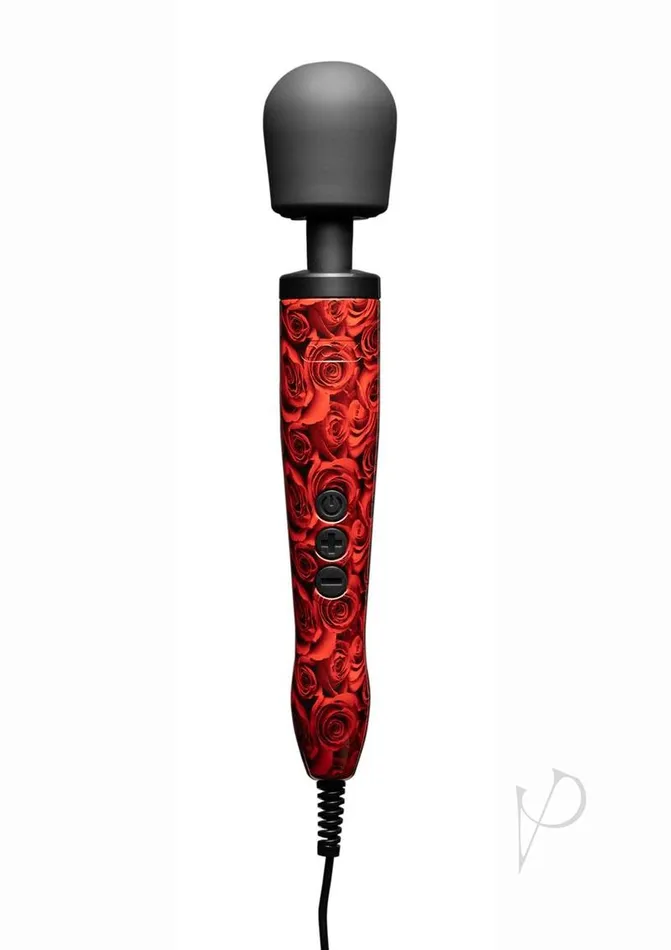 Doxy Anal Doxy Original Wand PlugIn Body Massager Rose Pattern RedBlack