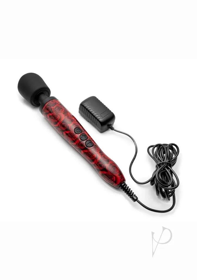 Doxy Anal Doxy Original Wand PlugIn Body Massager Rose Pattern RedBlack